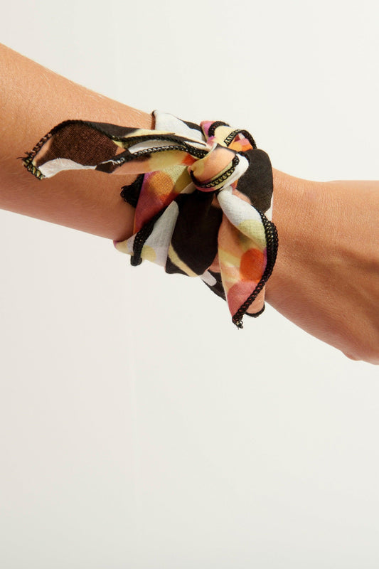 Flowy Printed Bandana - Brown