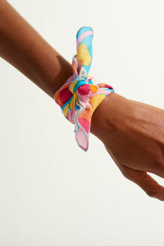 Flowy Printed Bandana - Blue