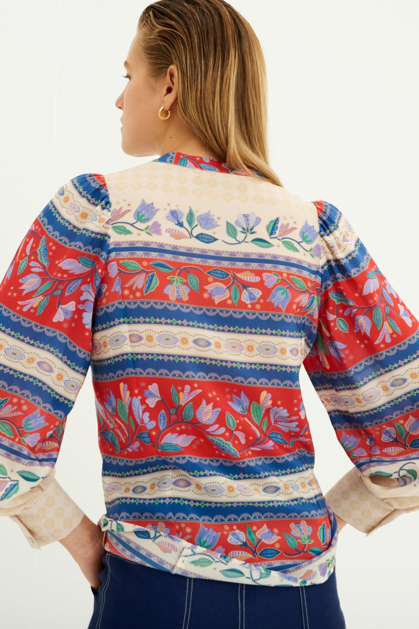 Christina Printed Silk Blouse