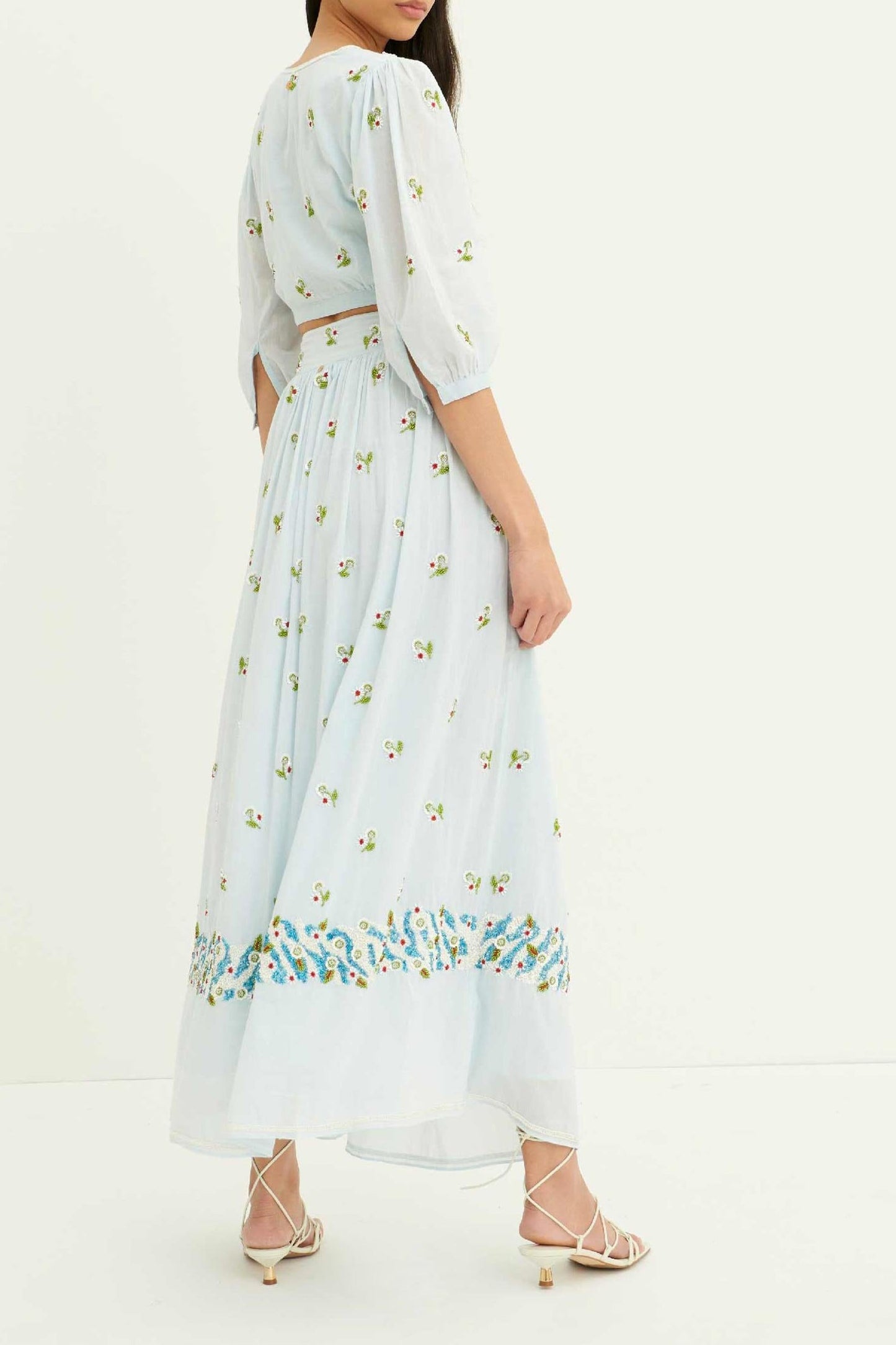 Beata Beaded Embroidered Maxi Skirt