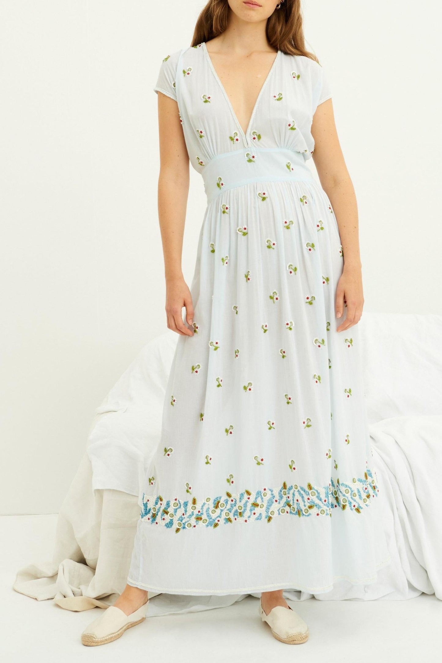 Beata Beaded Embroidered Maxi Dress