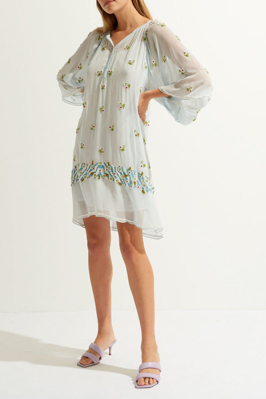 Beata Beaded Embroidered Short Dress