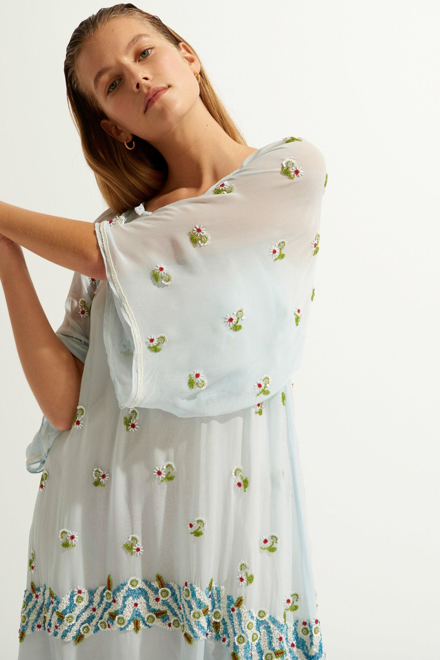 Beata Beaded Embroidered Short Dress