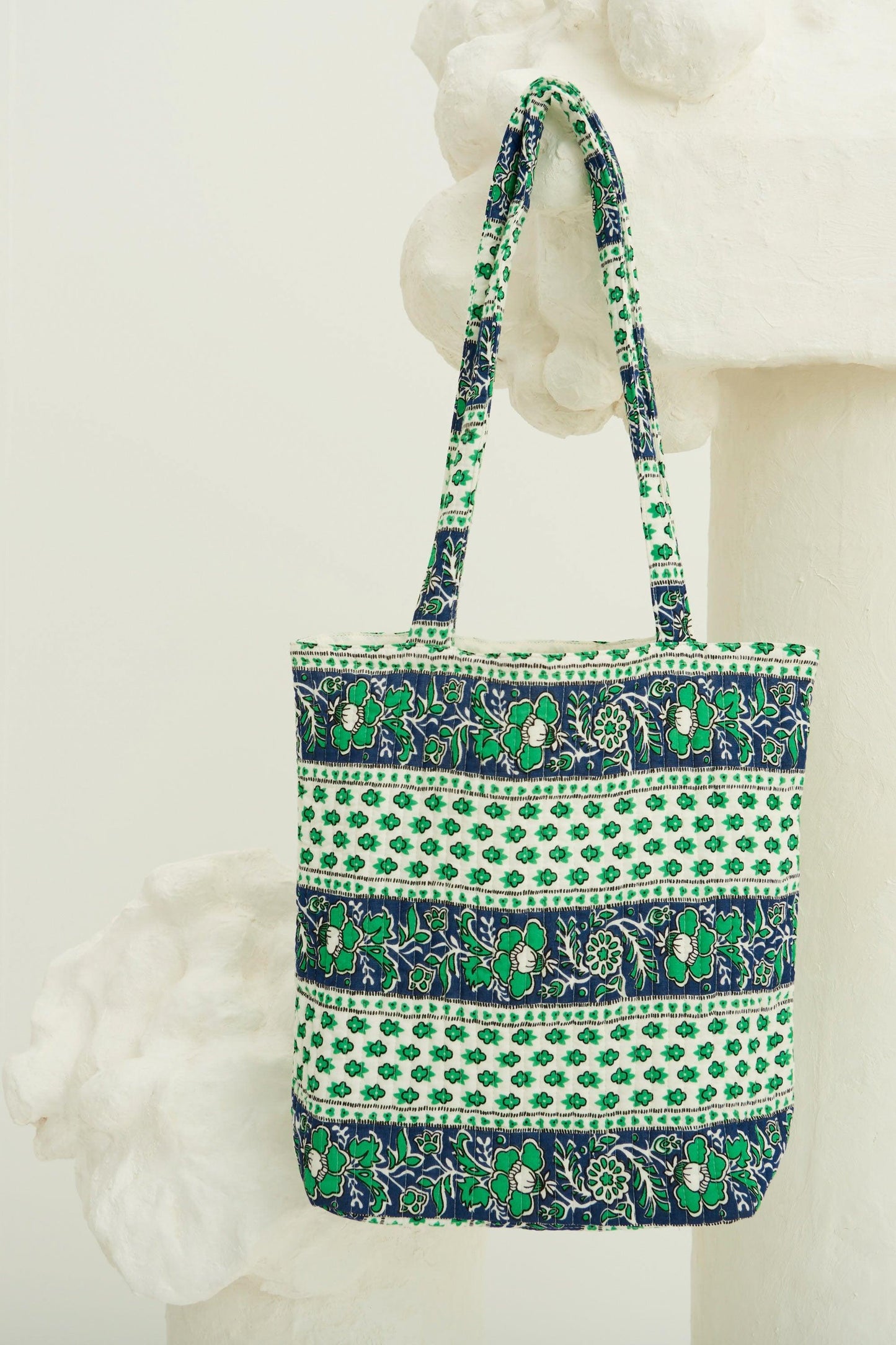 Austin Printed Tote Bag - Green