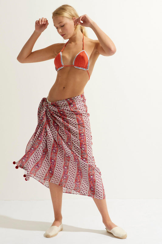 Austin Printed Pareo - Red