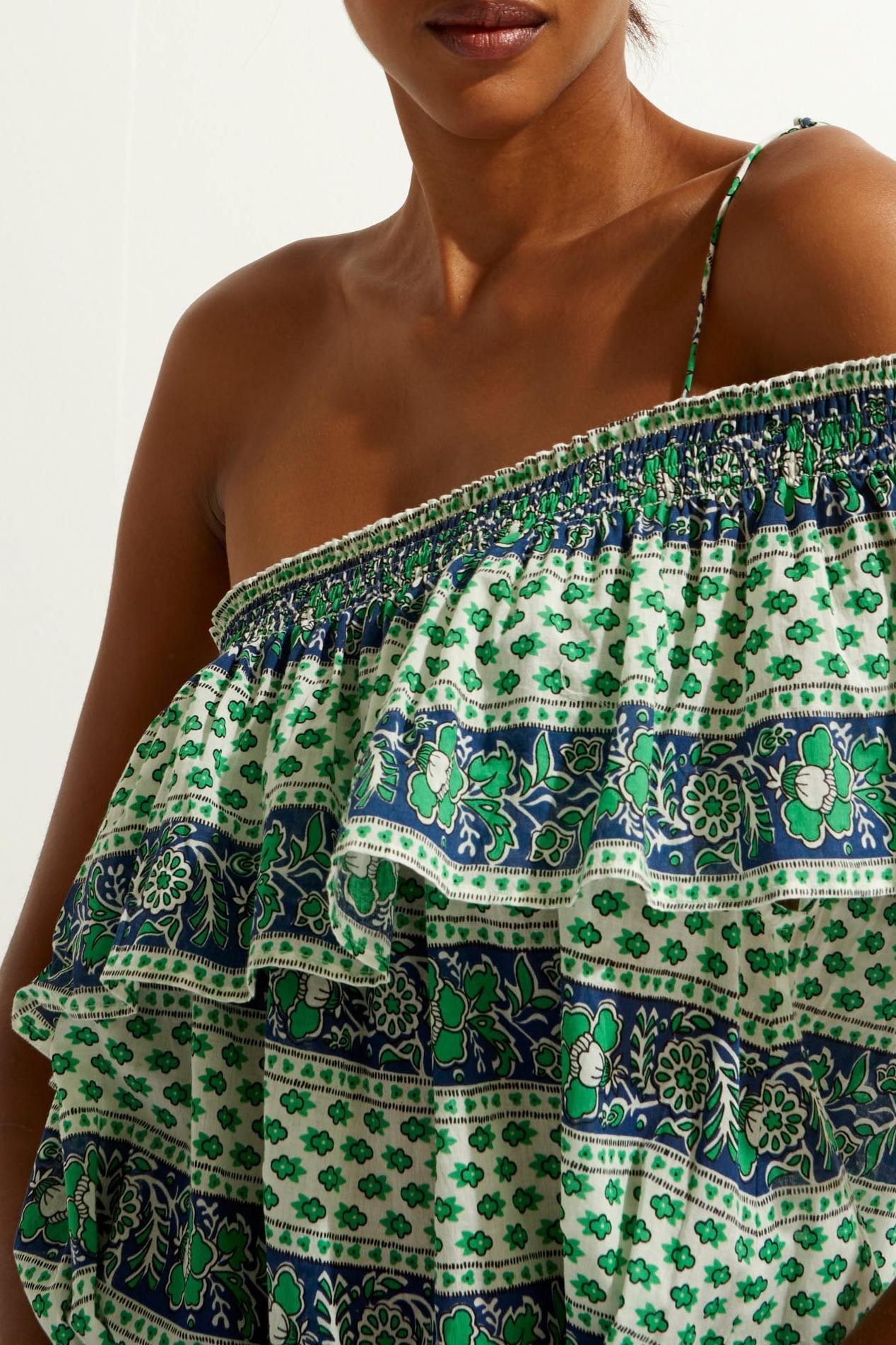 Austin Asymmetrical Maxi Dress - Green