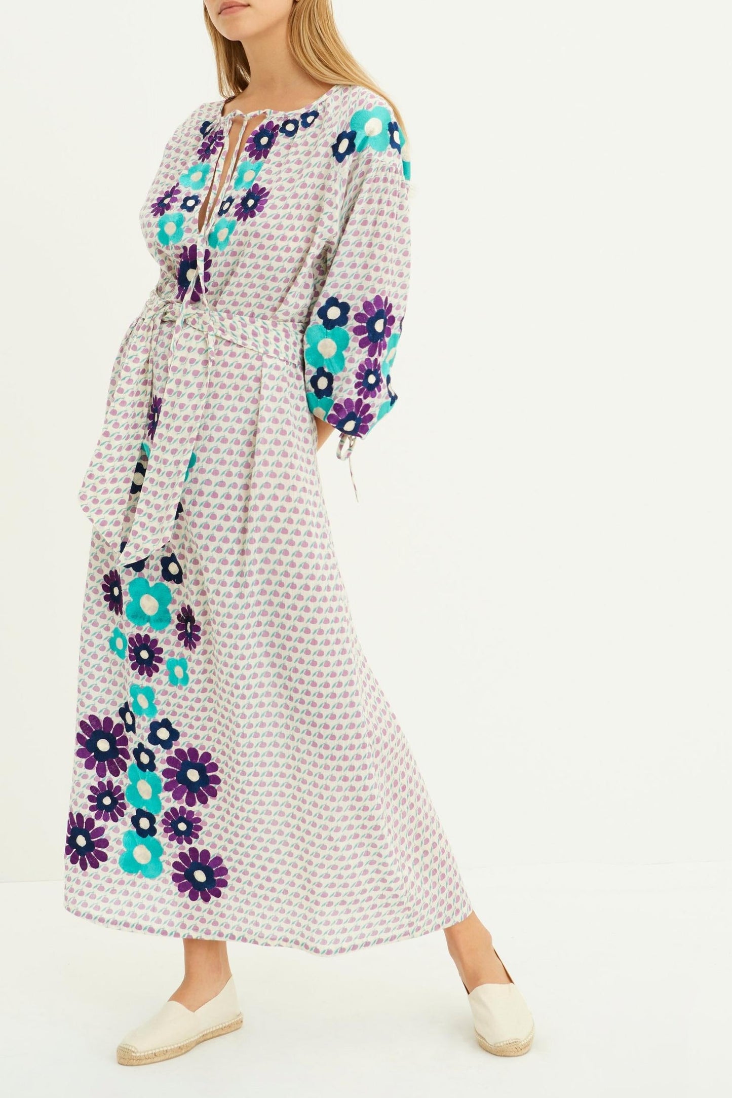 Apoline Embroidered Long Dress - Parma