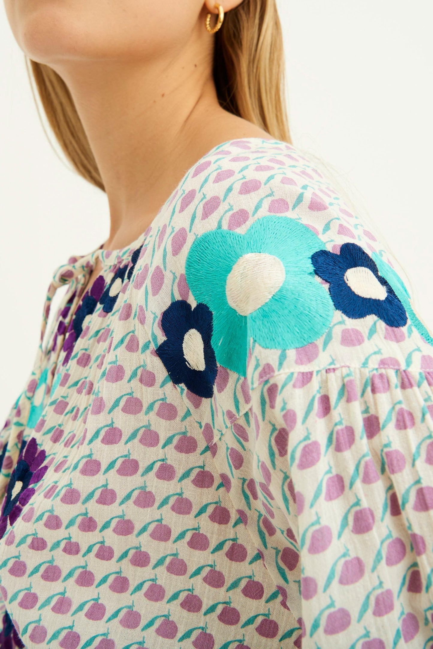 Apoline Embroidered Long Dress - Parma