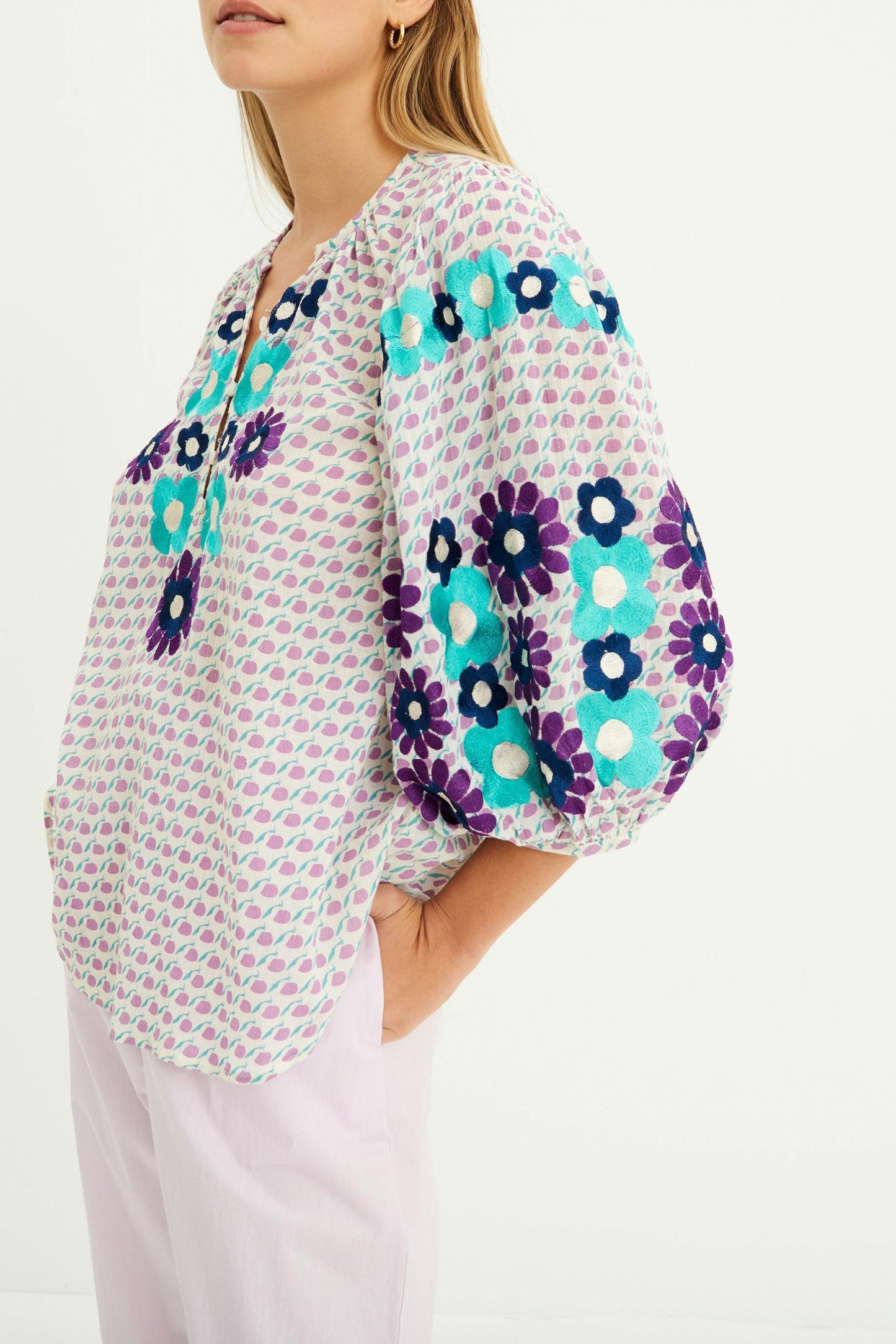 Apoline Embroidered Blouse - Parma