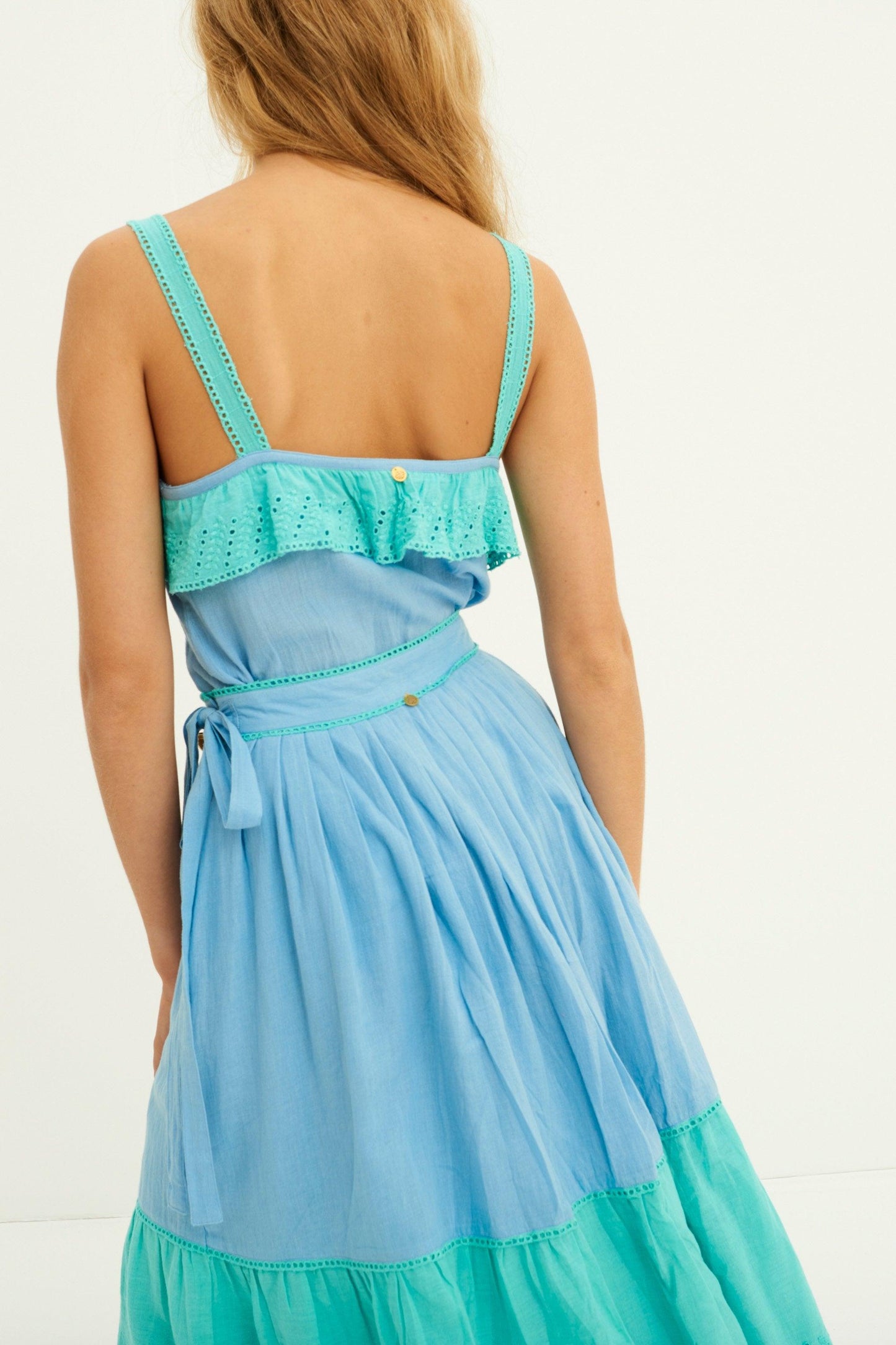 Amie English Embroidered Skirt - Blue