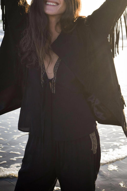 Zeli suede leather jacket