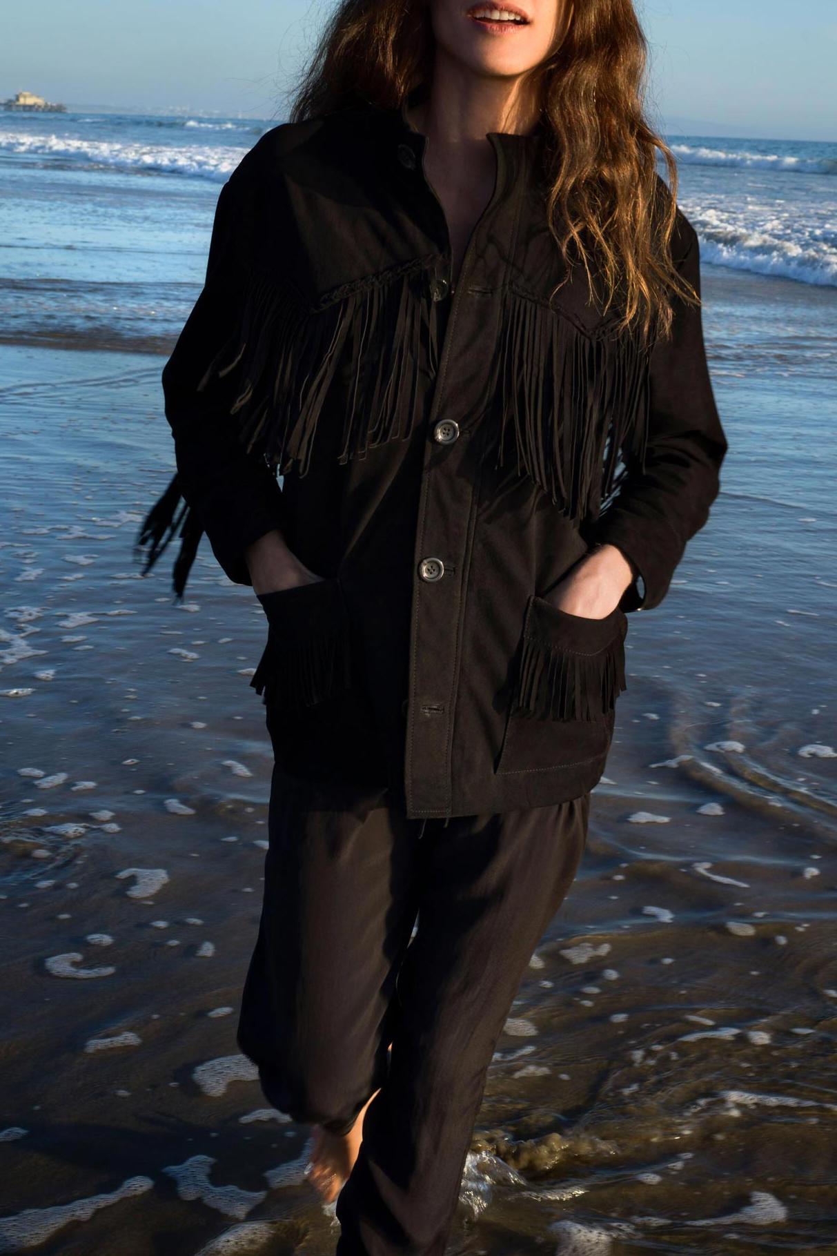 Zeli suede leather jacket