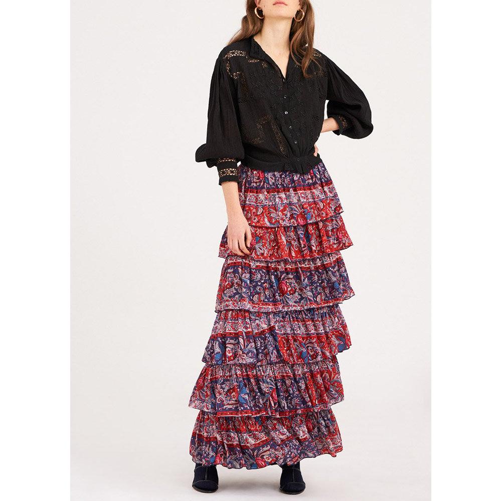 Thérèze Embroidered Blouse - Black