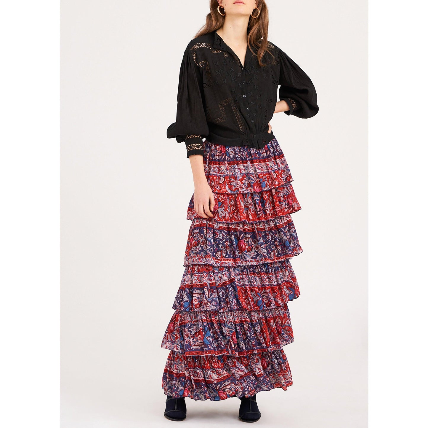 Thérèze Embroidered Blouse - Black