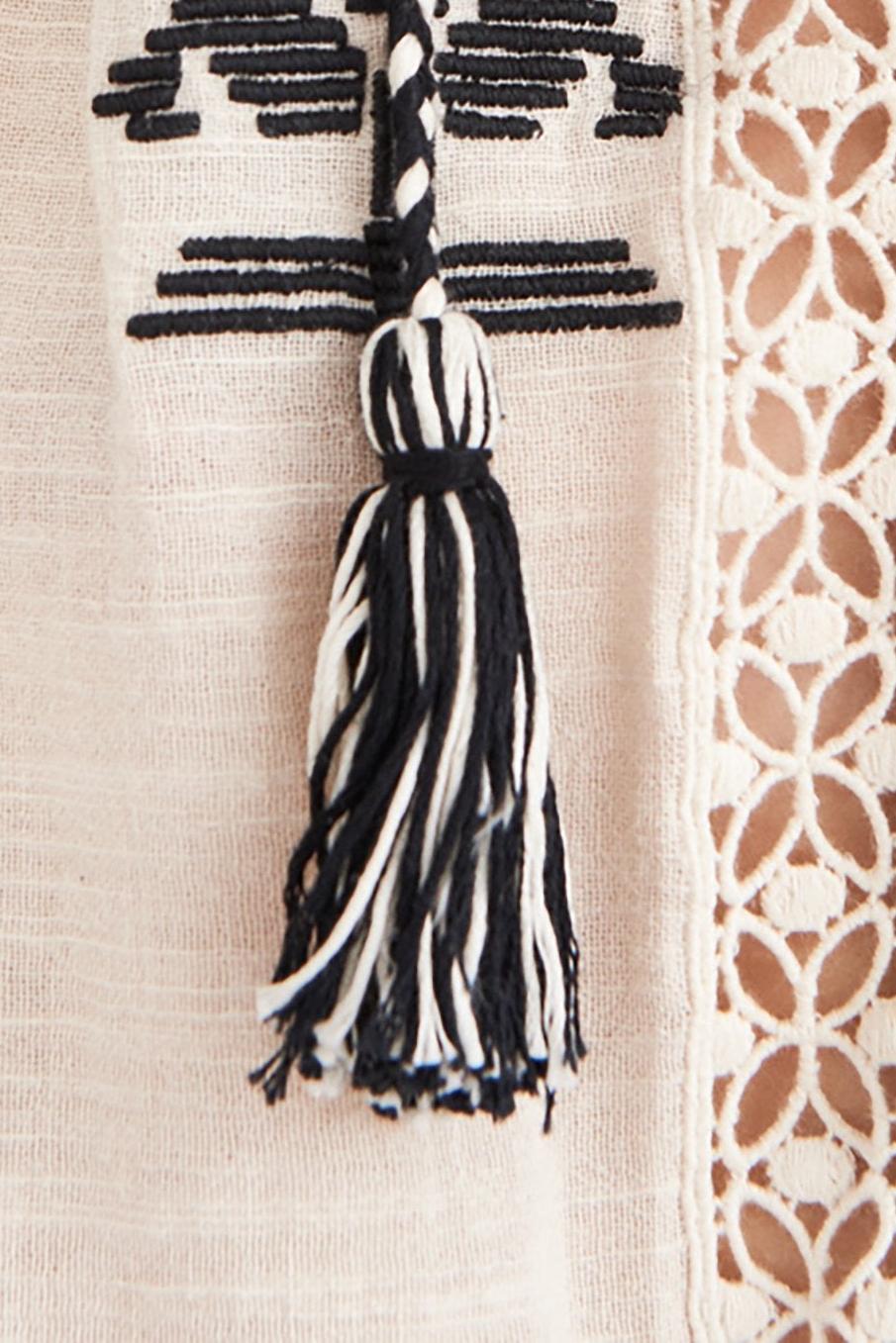 Blusa bordada Sofia - Crema