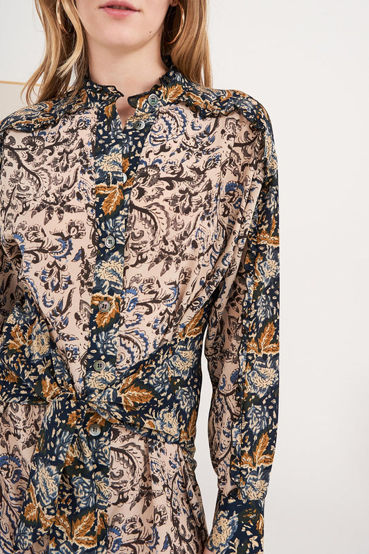 Renald Silk Shirt Dress