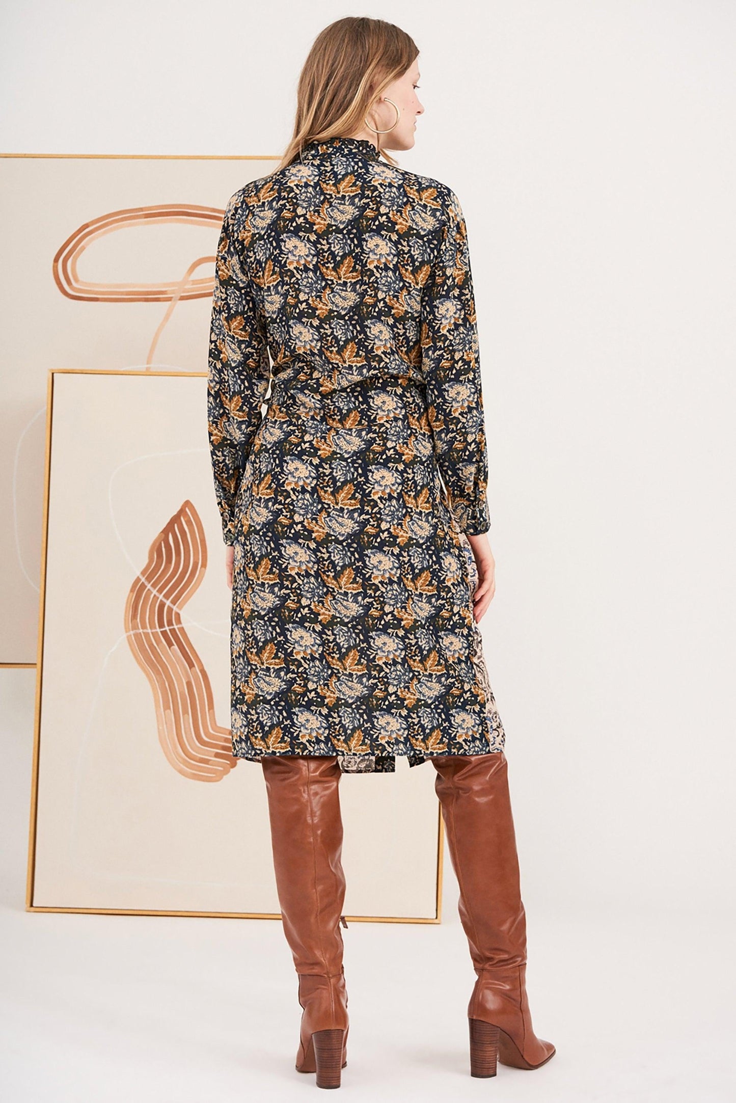 Renald Silk Shirt Dress