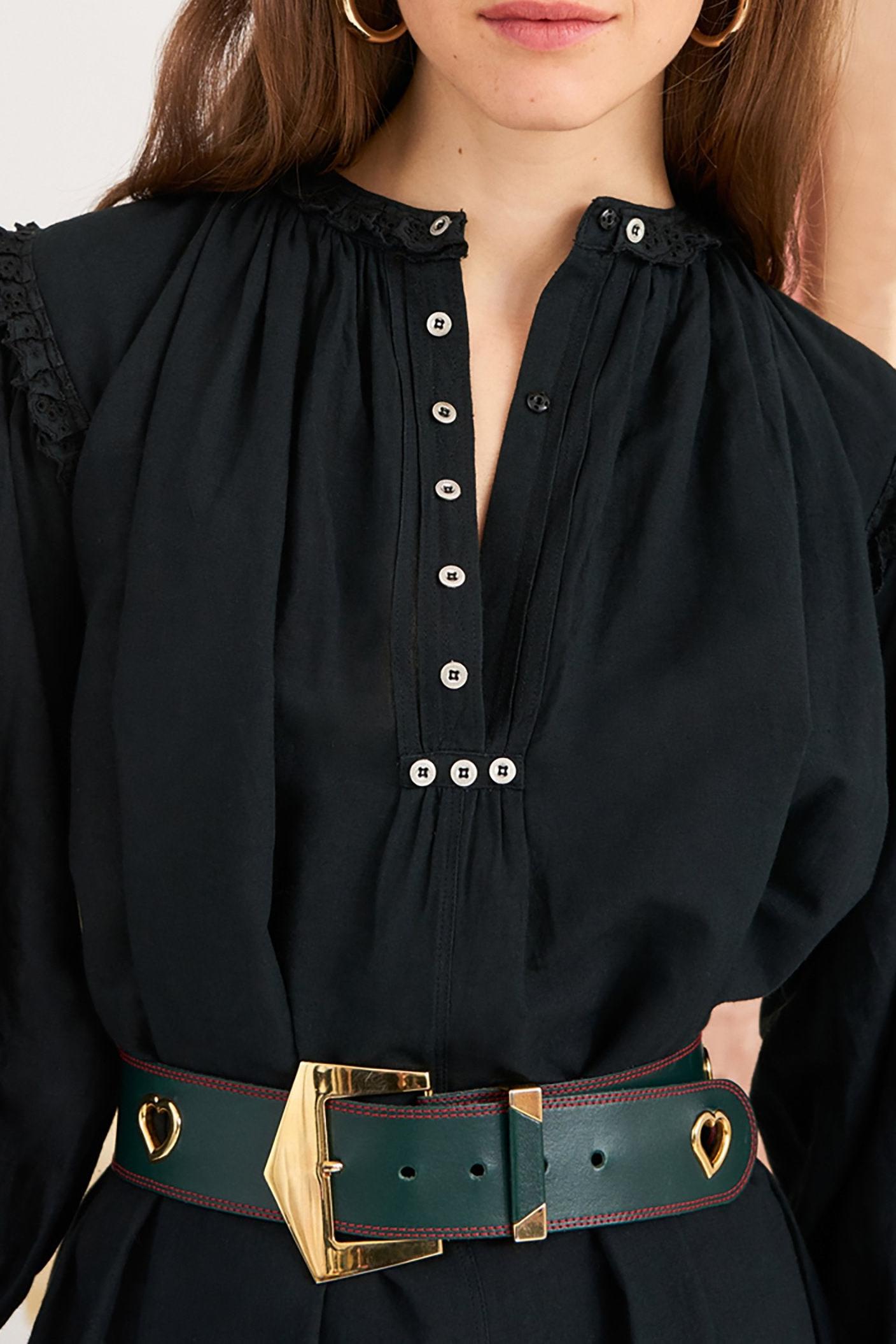 Peter Embroidered Dress - Black