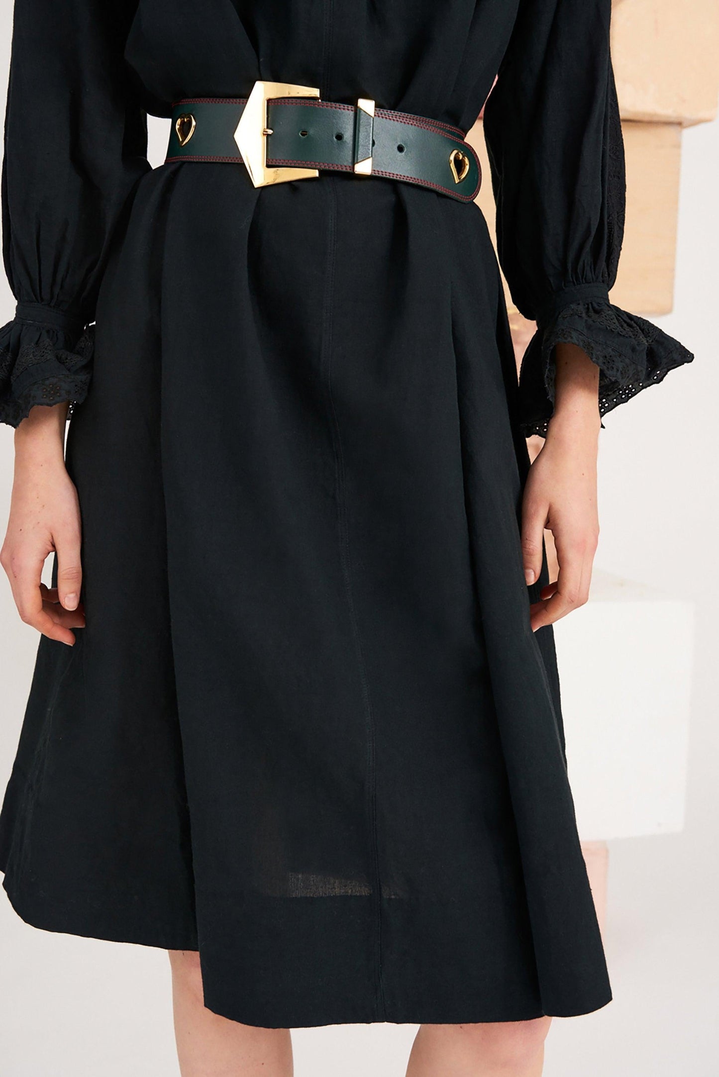 Peter Embroidered Dress - Black