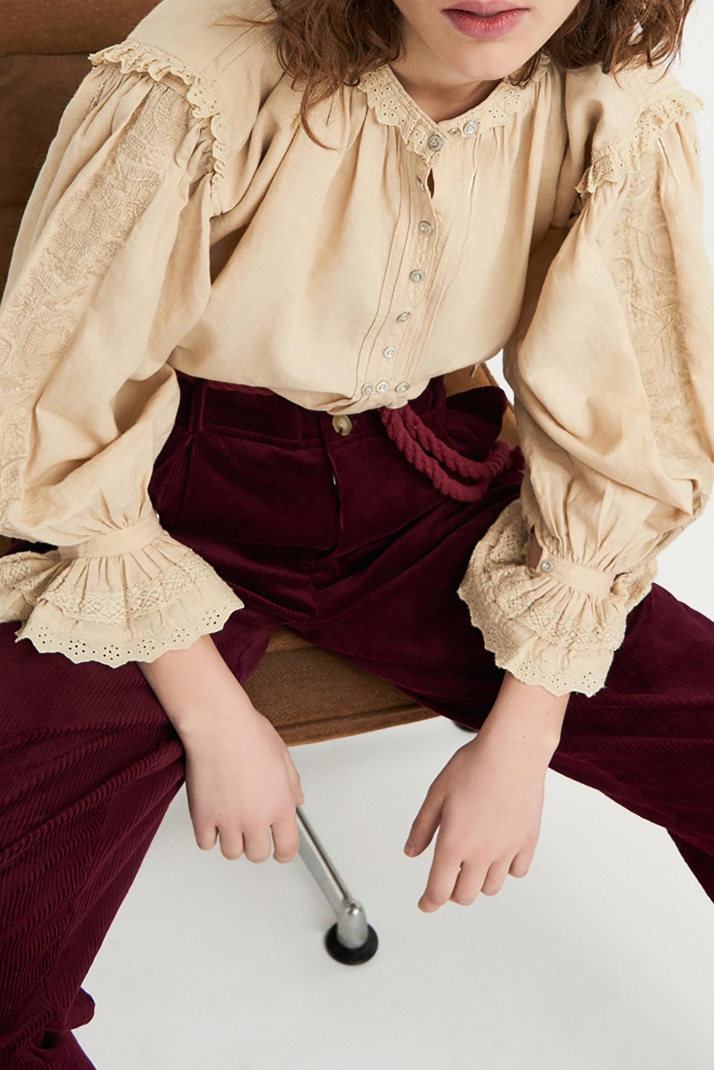 Peter Embroidered Blouse - Cream