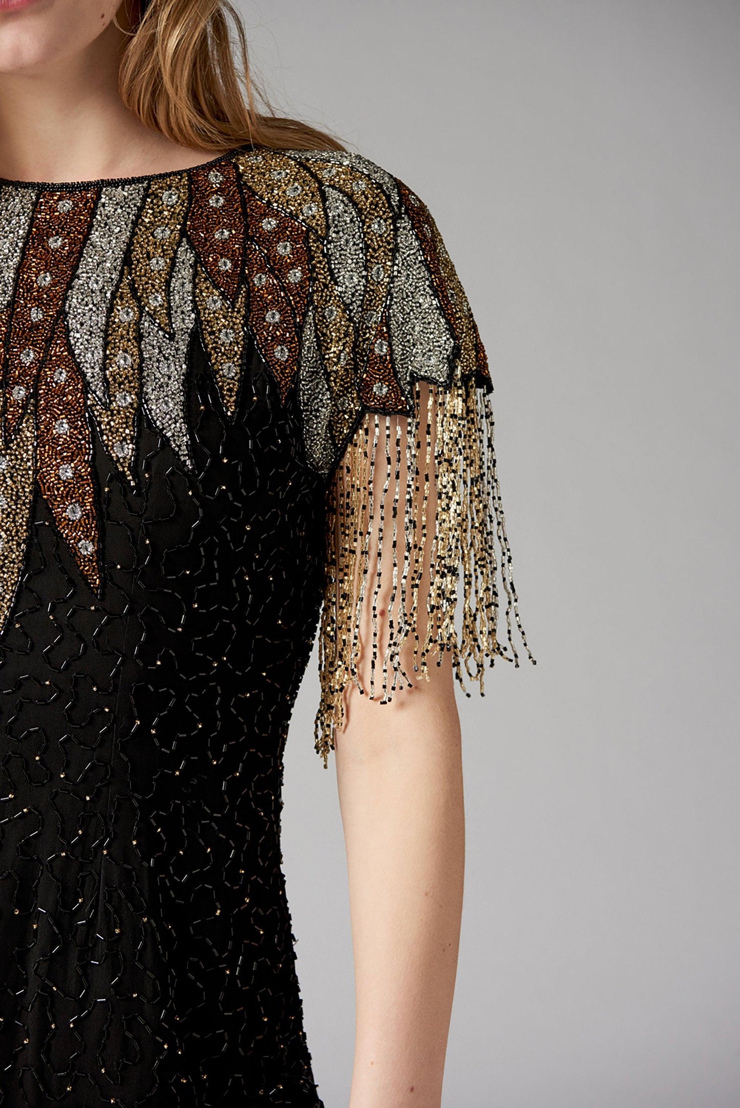 Vestido corto de lentejuelas Papaga