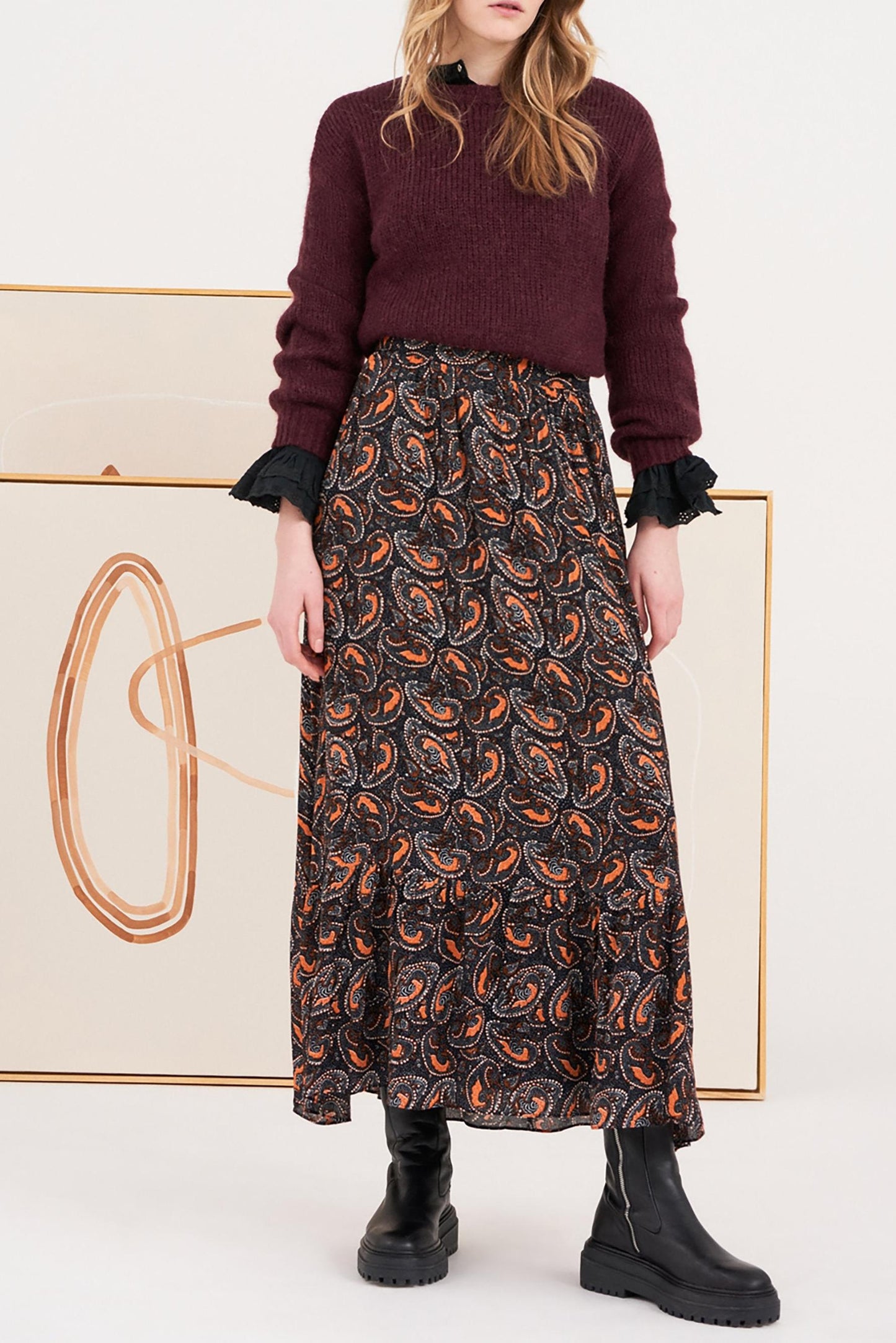 Otto Printed Long Skirt