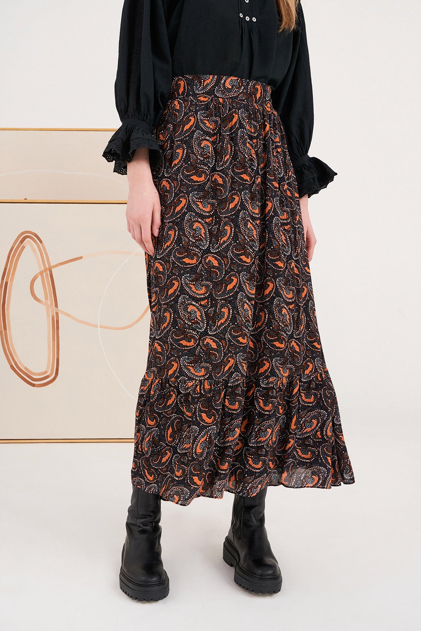 Otto Printed Long Skirt