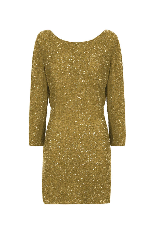 Olga Sequin-Embroidered Short Dress