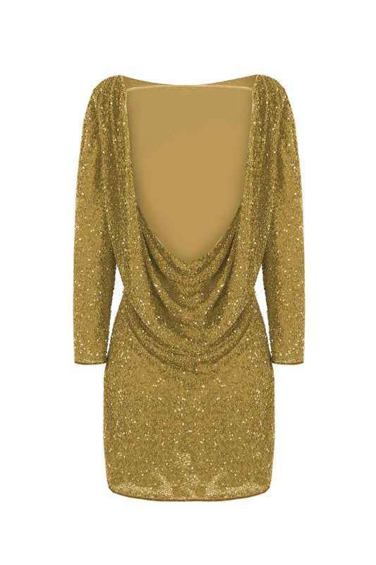 Olga Sequin-Embroidered Short Dress