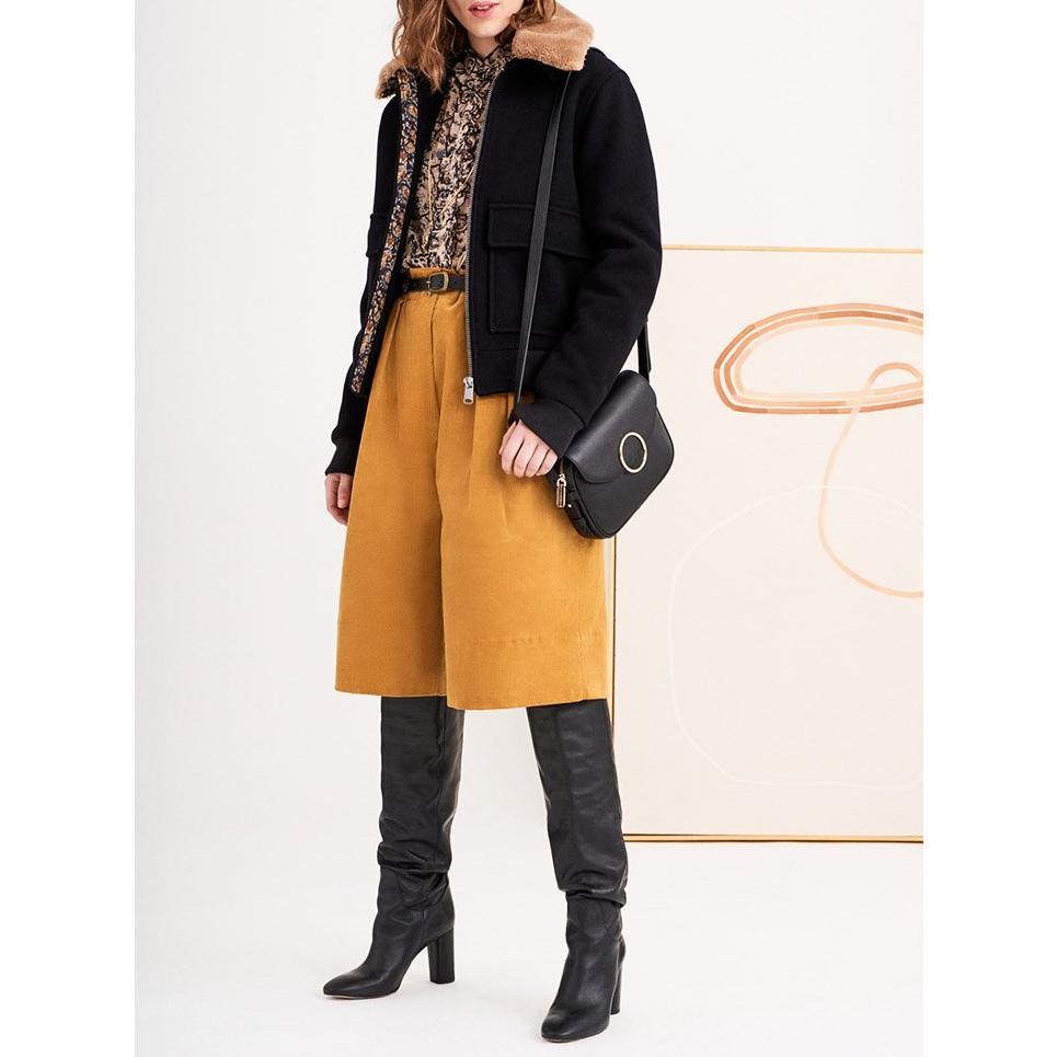 Bermudas de terciopelo Mona - Ocre