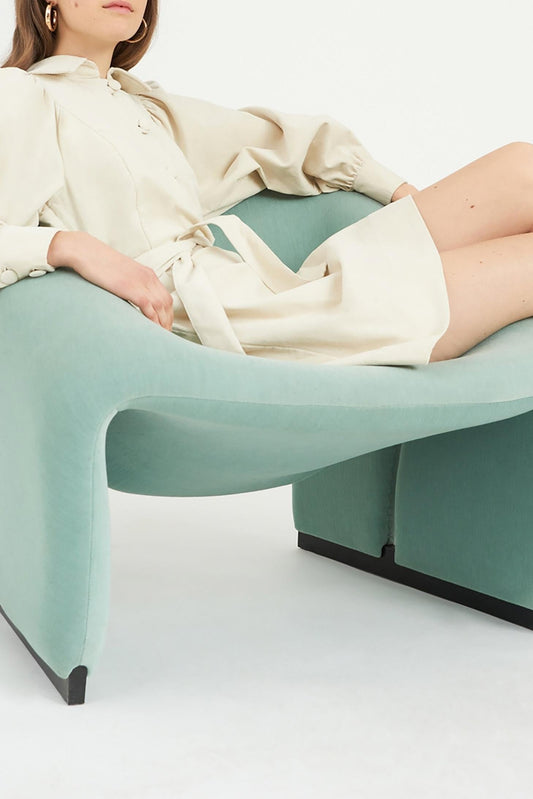 Mona Velvet Dress - Cream