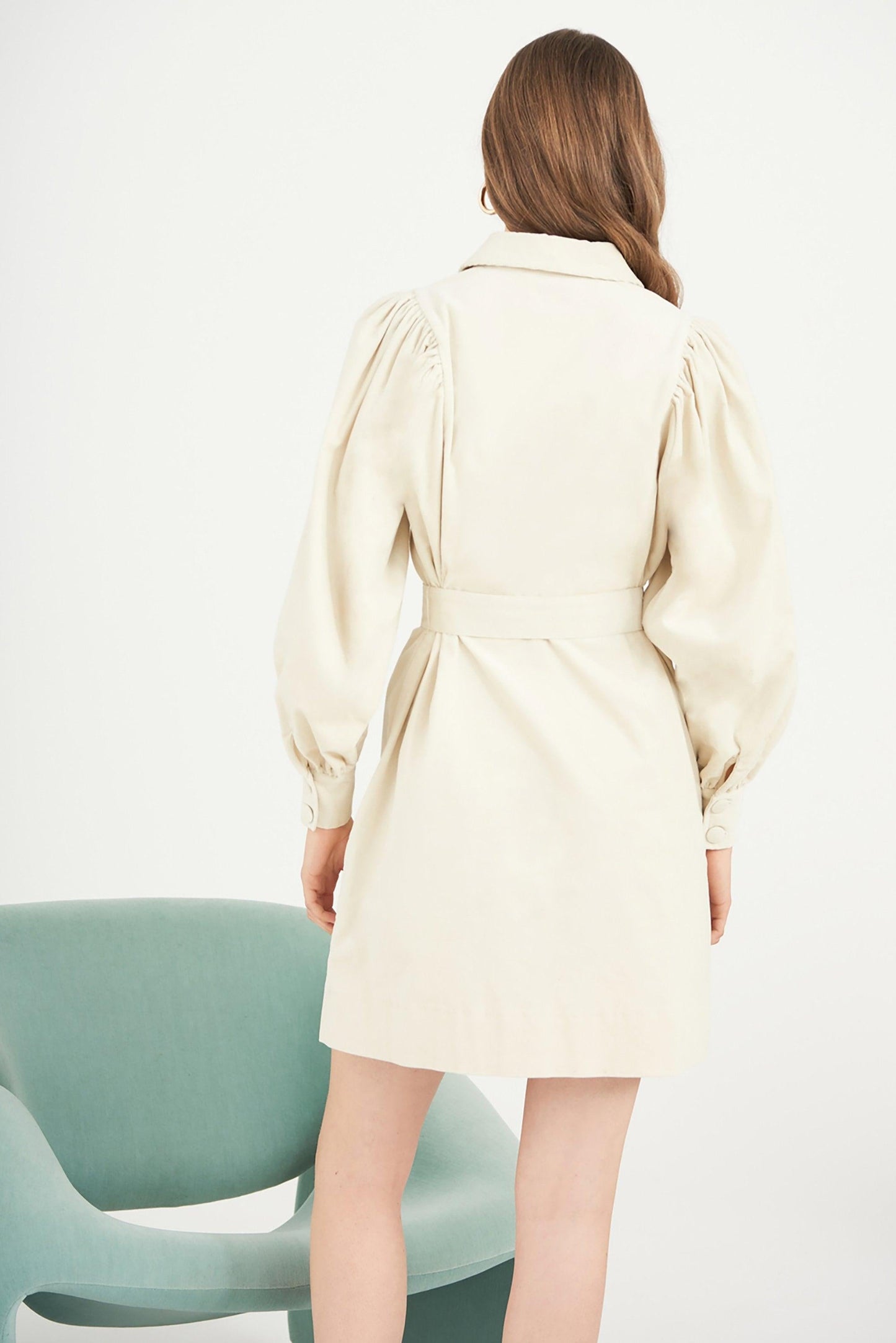 Mona Velvet Dress - Cream
