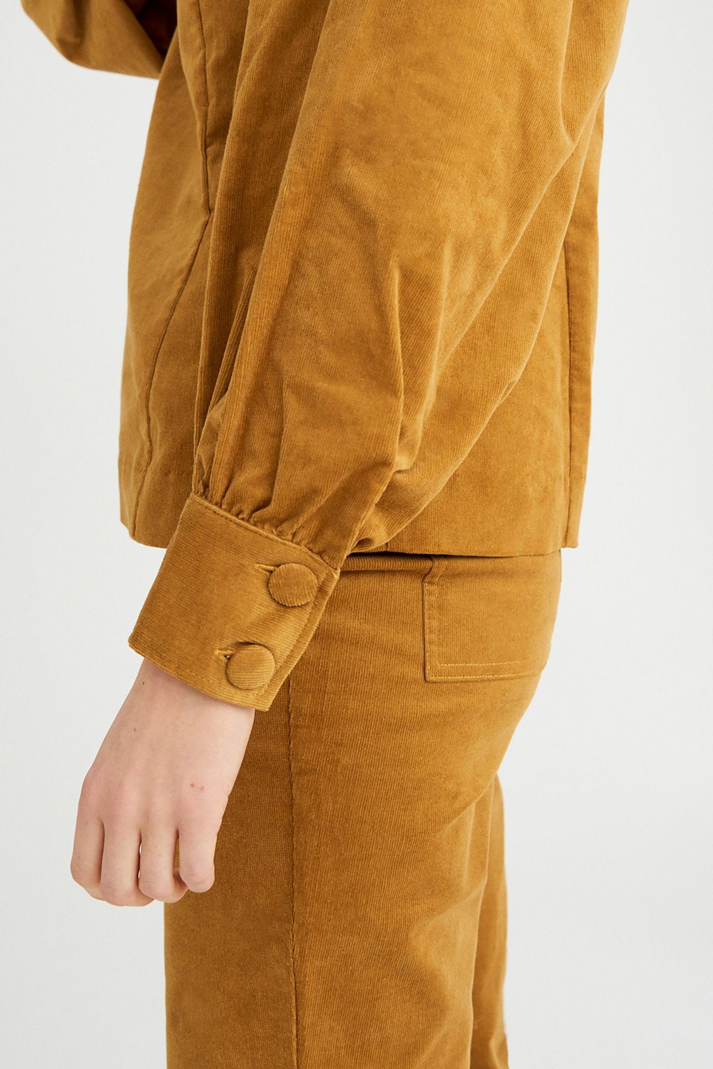 Mona Velvet Blouse - Ochre