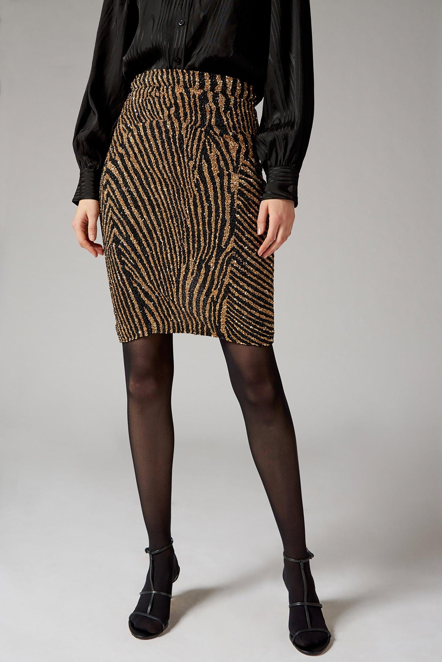 Melina Sequin Embroidered Skirt