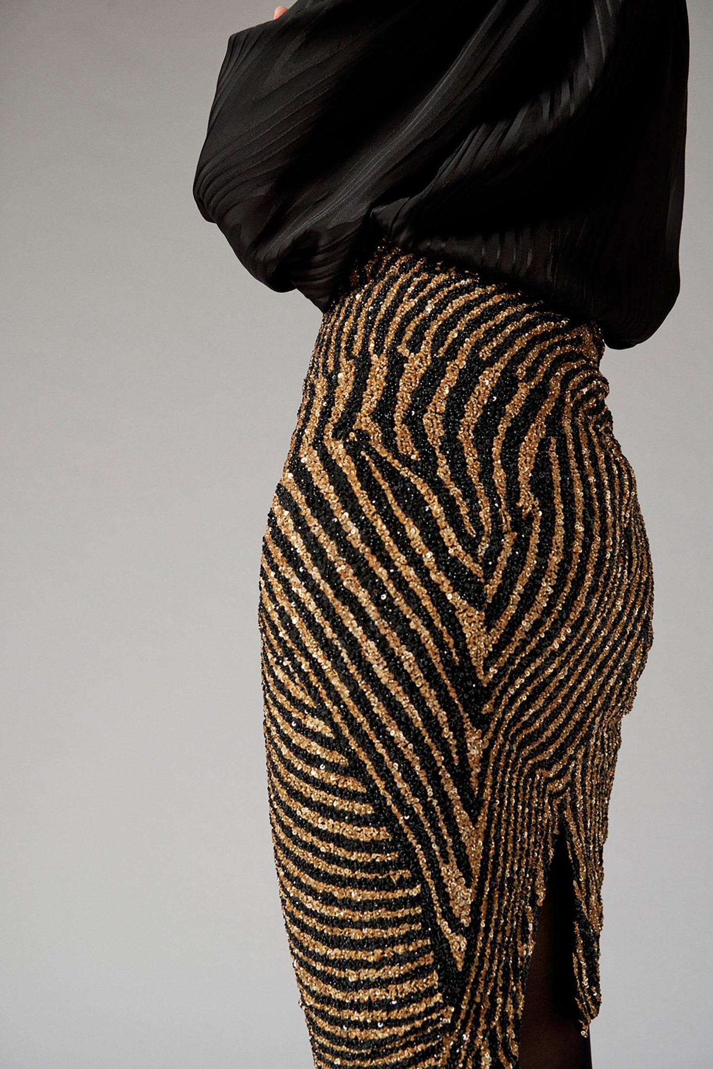 Melina Sequin Embroidered Skirt