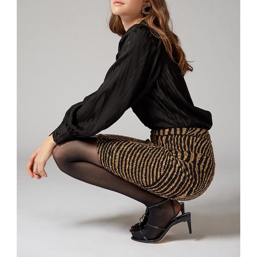 Melina Sequin Embroidered Skirt