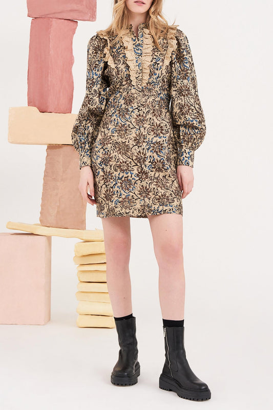 Mary Openwork Short Dress