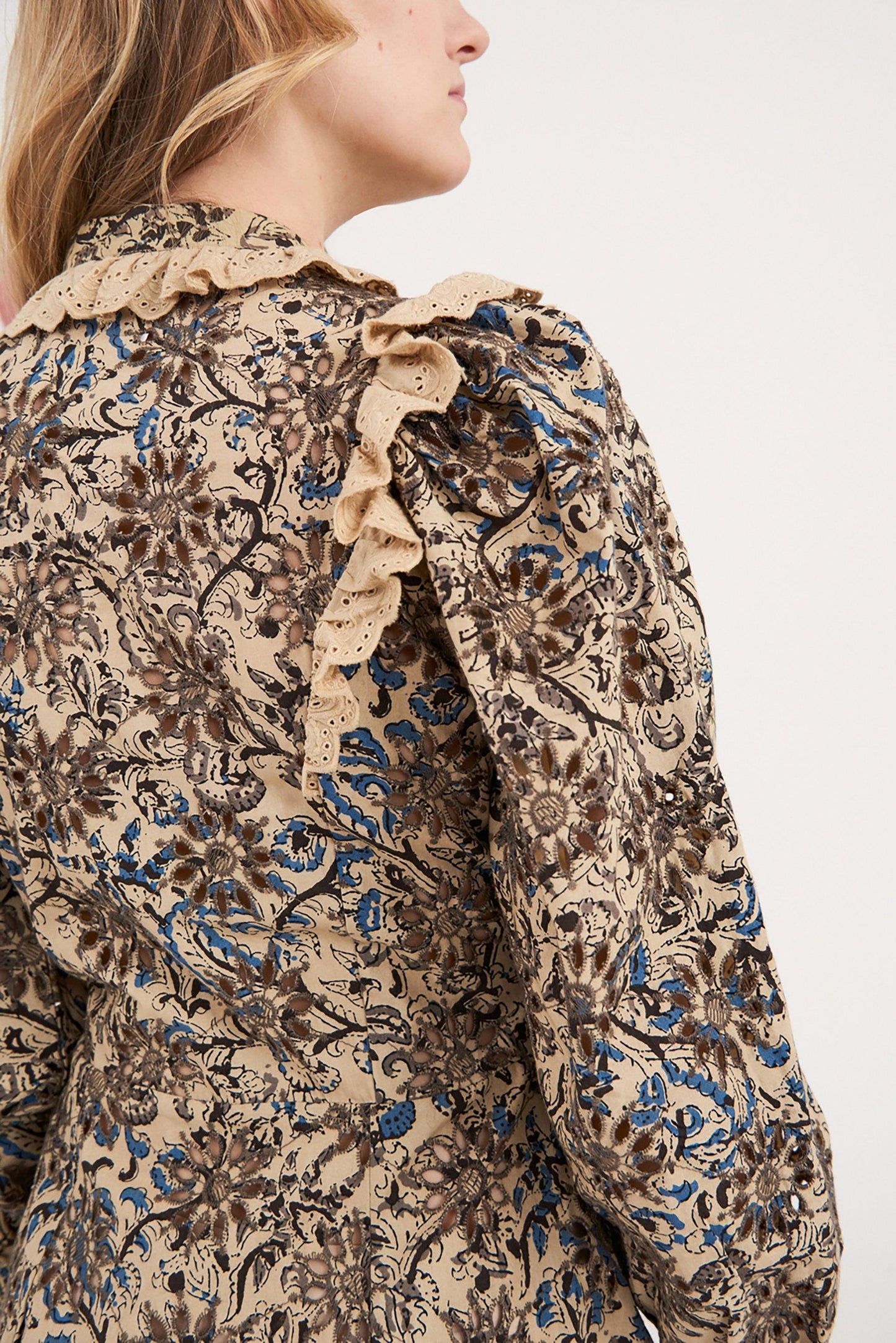 Mary Openwork Short Dress