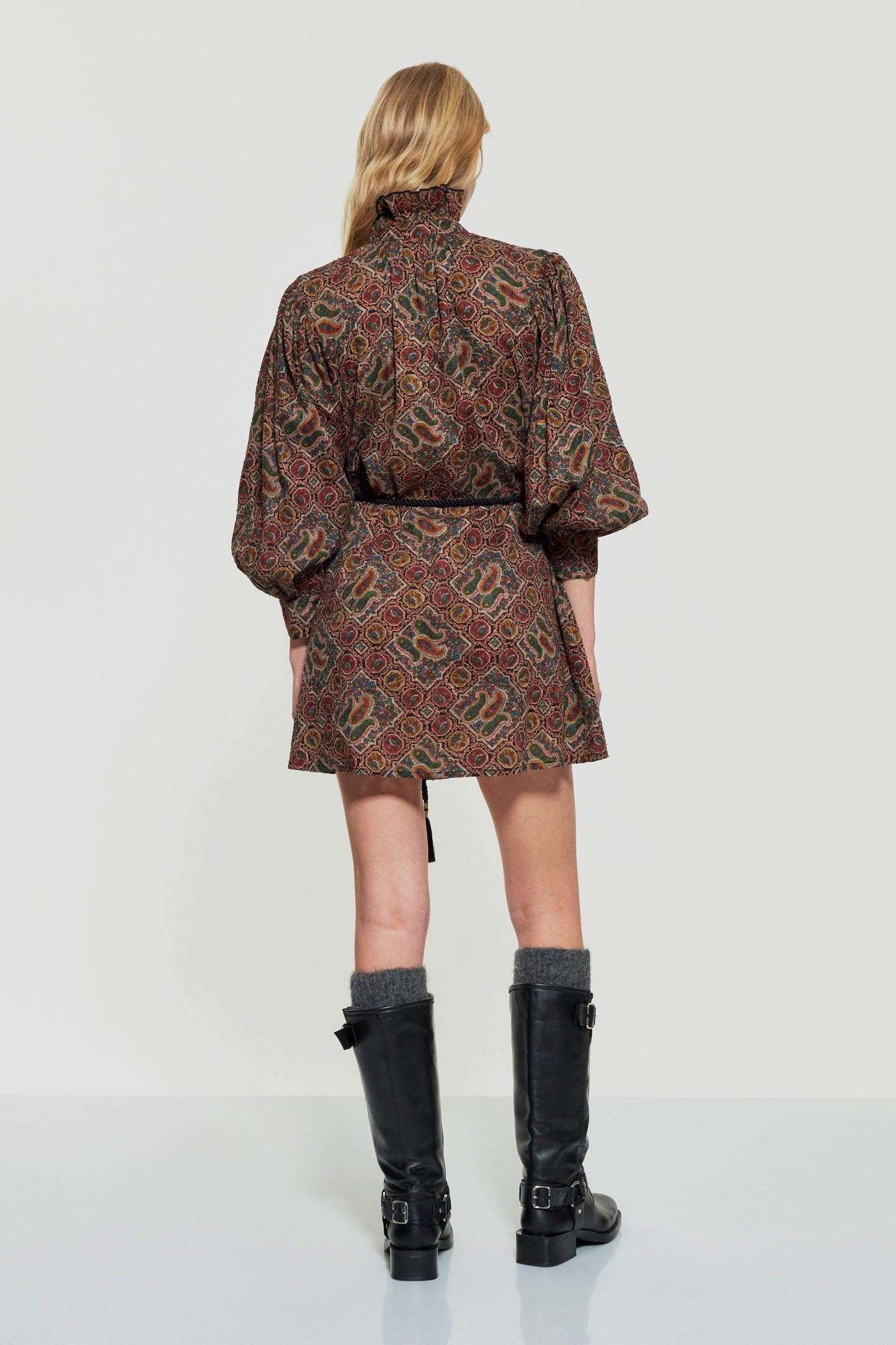 Zina print mini dress