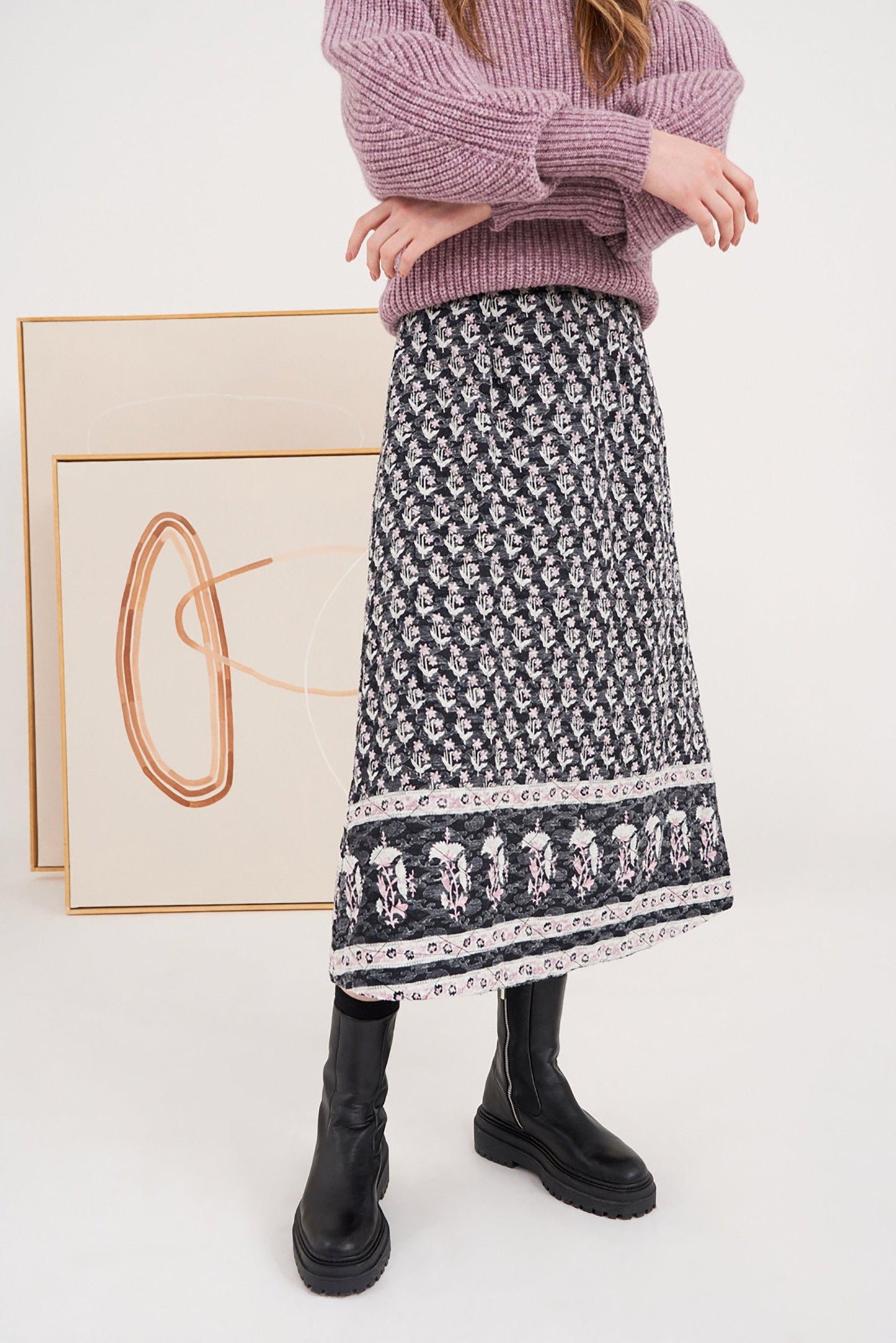 Mandee Floral A-line Skirt