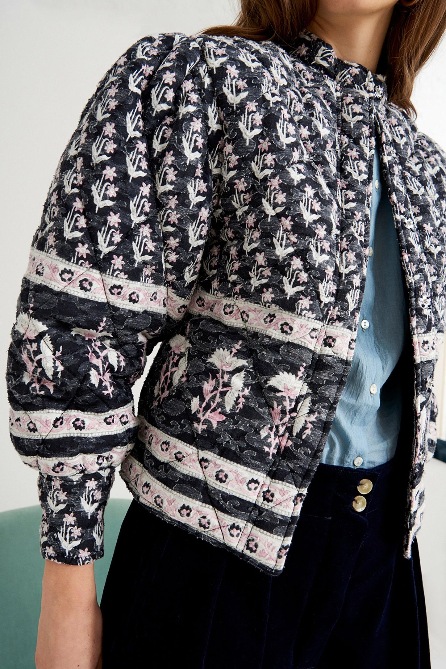 Mandee Floral Cropped Jacket