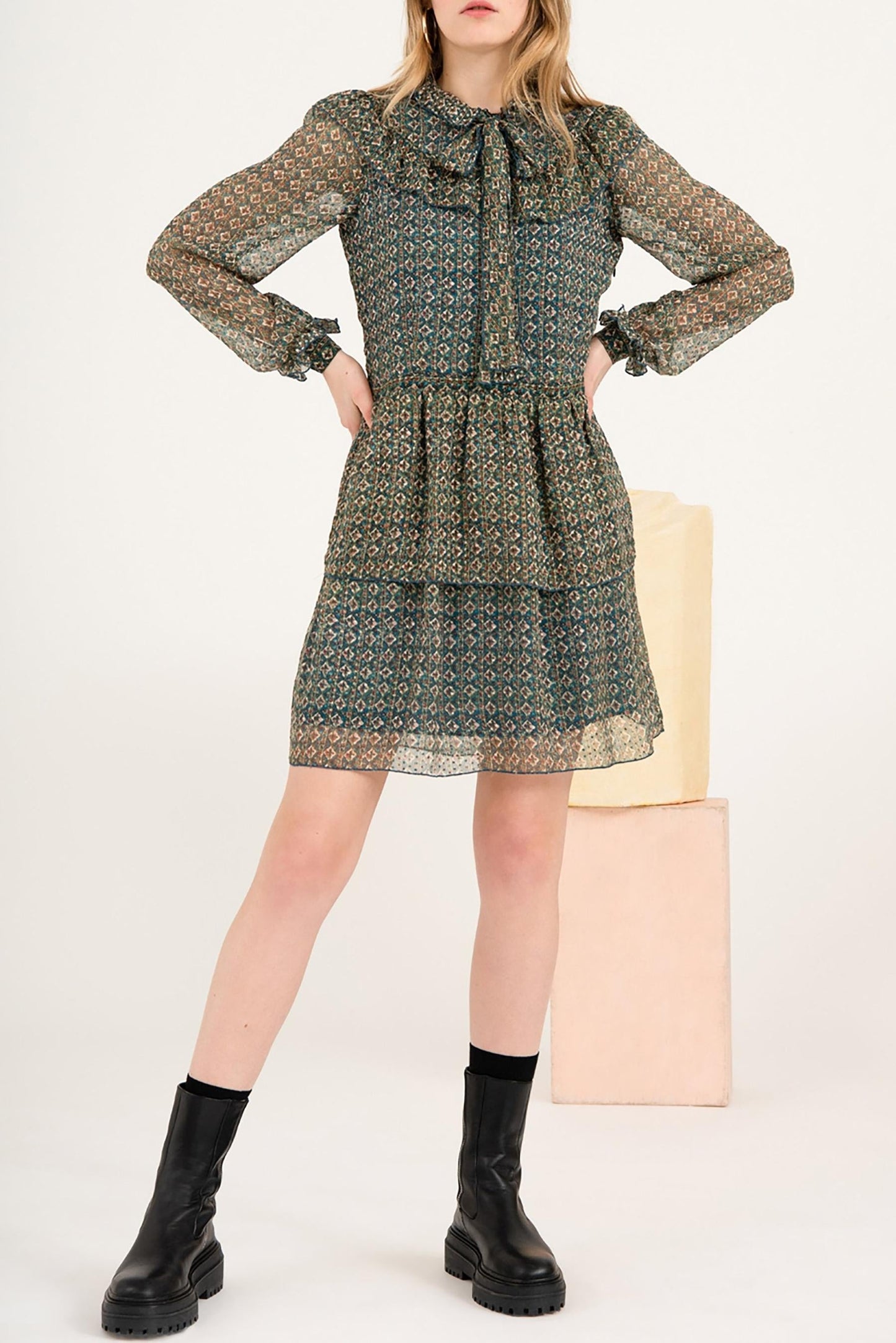 Malo Silk Short Dress