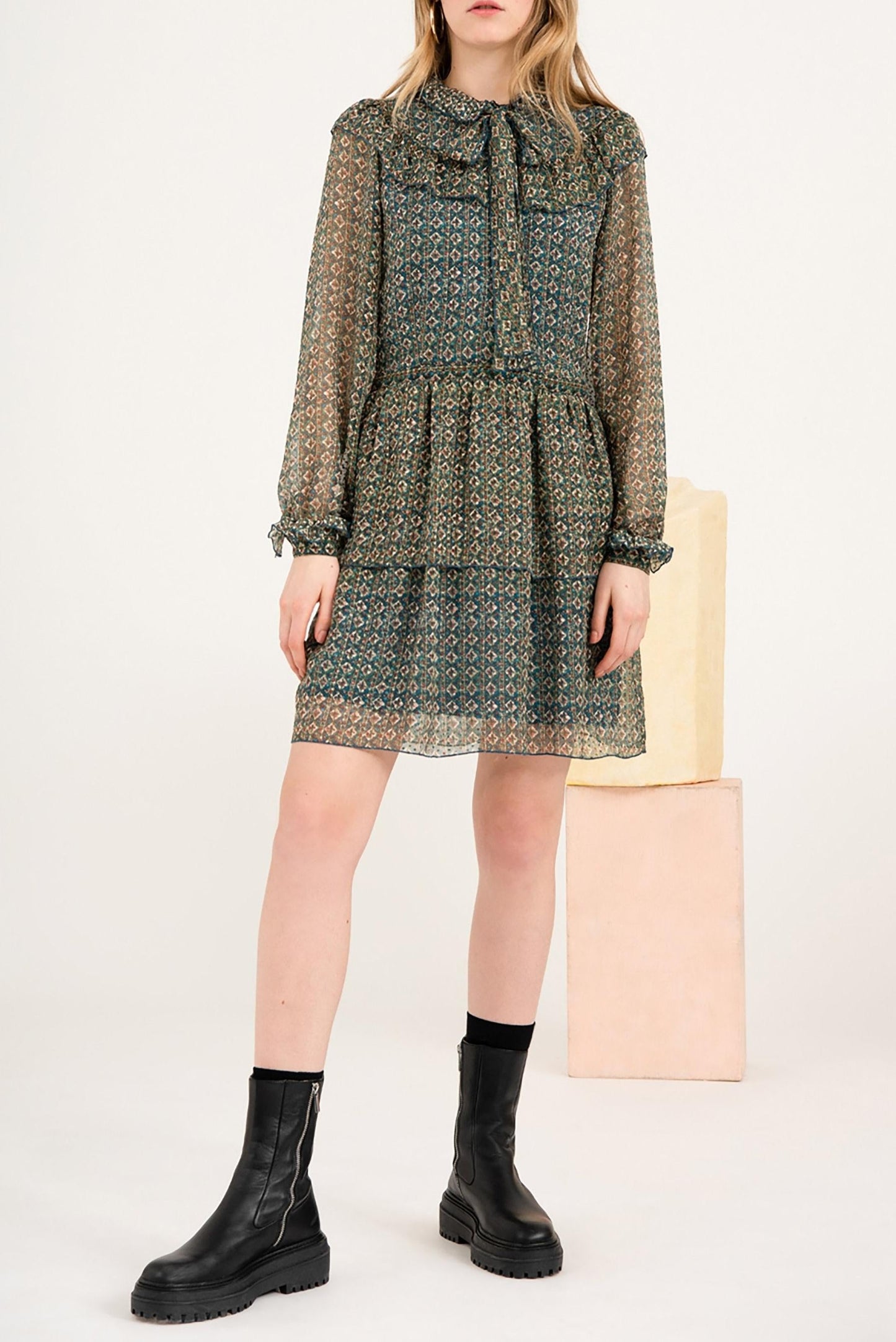 Malo Silk Short Dress