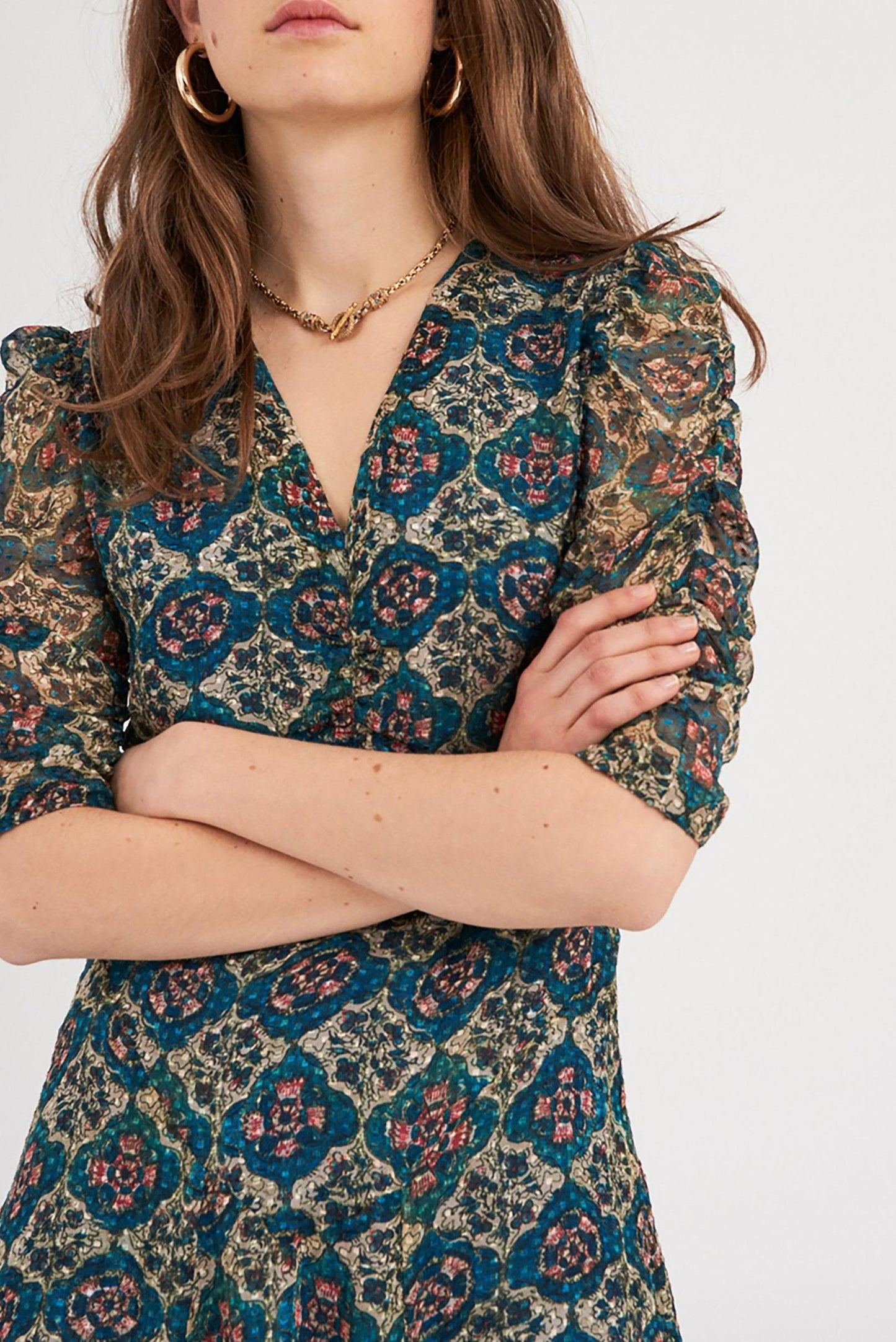 Malo Silk Long Dress