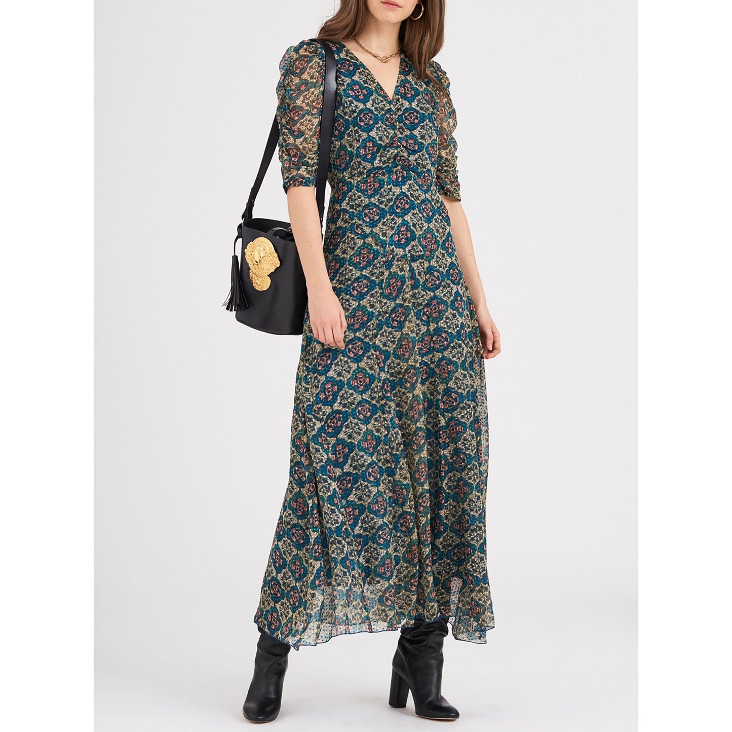 Malo Silk Long Dress