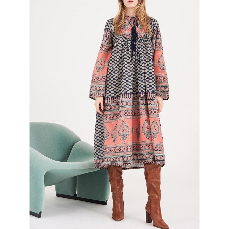 Vestido midi estampado Madou