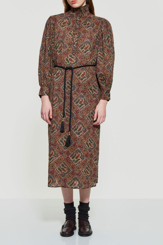 Zina print maxi dress