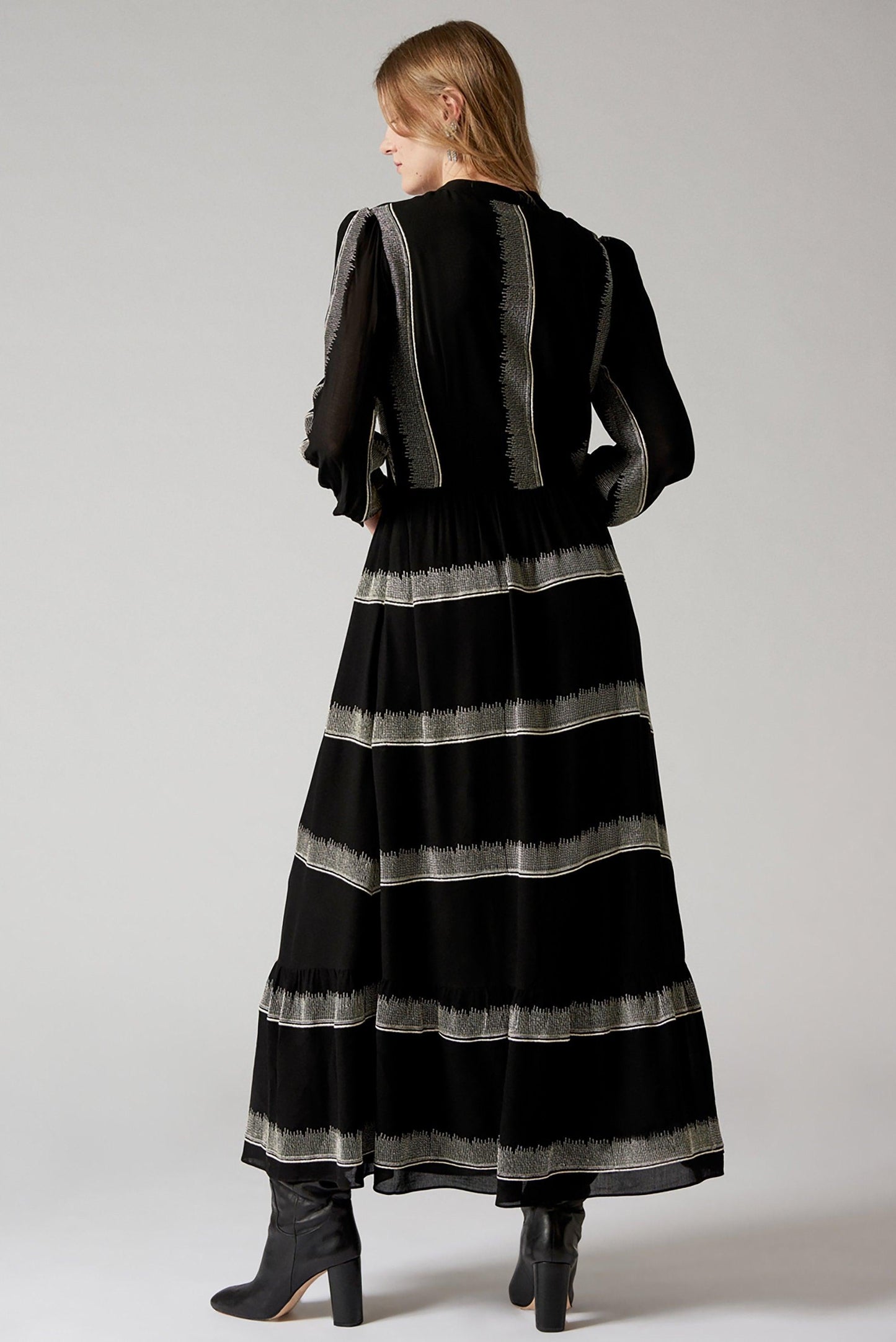 Linsey Embroidered Long Dress