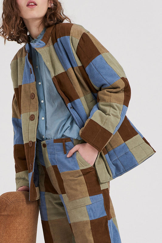 Lamo Patchwork Jacket - Pastel Green