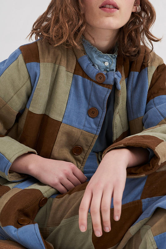 Lamo Patchwork Jacket - Pastel Green